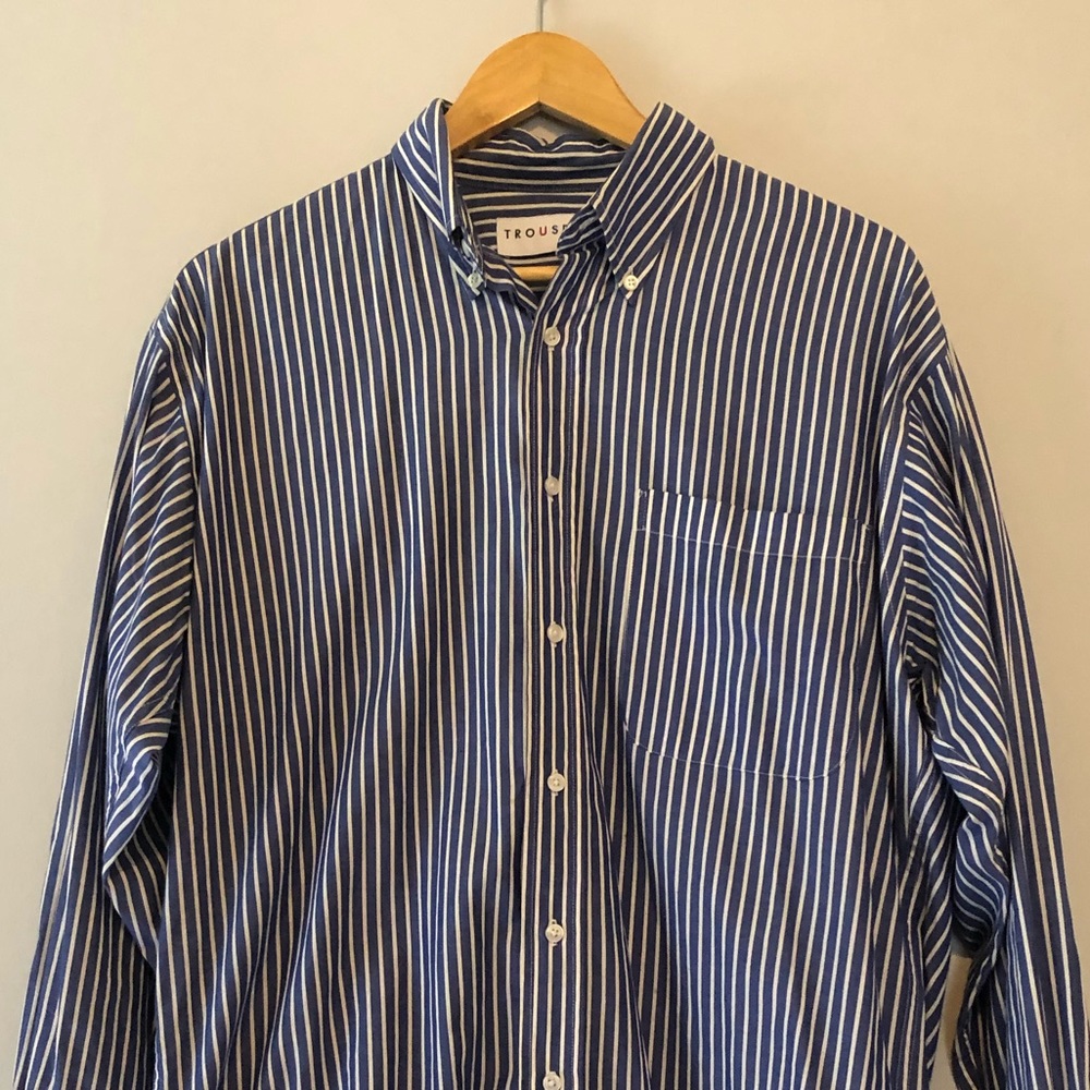 Blue and White Button Down